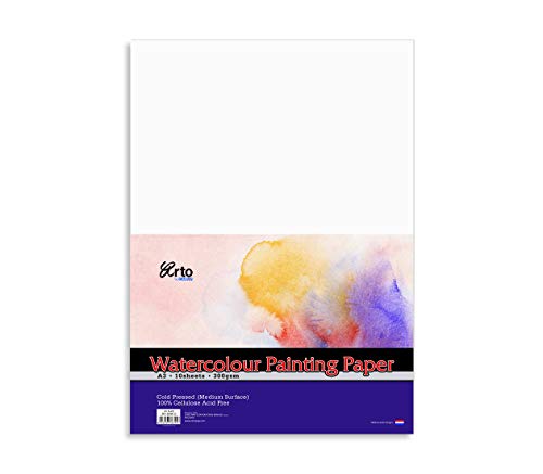 Image of CAMPAP Arto Watercolour Paper Pack 300gsm, Serene, 100% Cellulose, A3