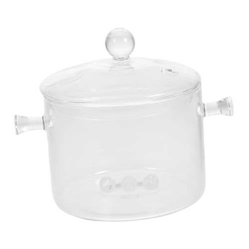 Toyvian Casserole Avec Couvercle Pot De Cuisson Borosilicate Pour Pâtes Lait Et Nourriture Pour Bébés Ustensile De Cuisine Multifonctionnel Avec Poignées Sécurisées