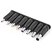 DC Adapter 8 Stecker Set, DC Hohlstecker Stecker Stromadapter 5,5x2,1mm Buchse Auf Stecker Adapter Spitzen Anschlussset für Monitor Webcam Router Mini-PC Laptop