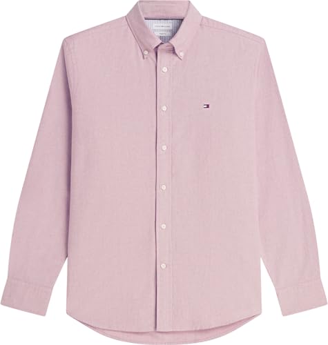 Tommy Hilfiger Herren Hemd Oxford Shirt Langarm, Rot (Medium Red), XL – Ansicht 5