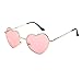 Produktbild Dragon868 Mens Womens Sunglasses Metal Frame Damen Herz Form Sonnenbrille Lolita Liebe Sonnen-Überbrille UV400 Schutz (F)