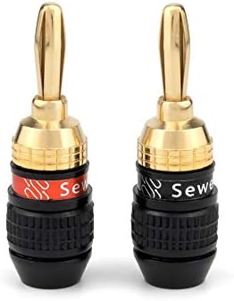 Sewell SW-29863-12 데드볼트 바나나 플러그 12쌍, 금도금 스피커 플러그, 빠른 연결 — 사진 4