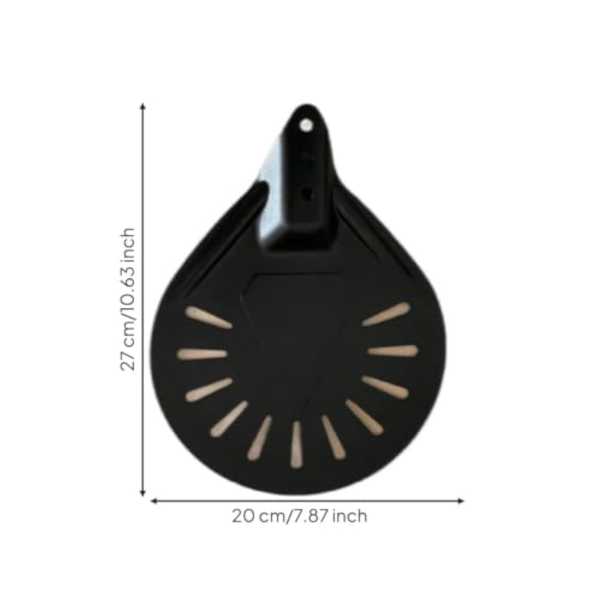 8-Inch Perforated Pizza Peel with Long Handle, Heat-Resistant