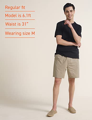 Image of DaMENSCH Cotton Lounge Elasticated Waistband, Bermuda Pants, Relaxed Fit, Home Shorts for Men