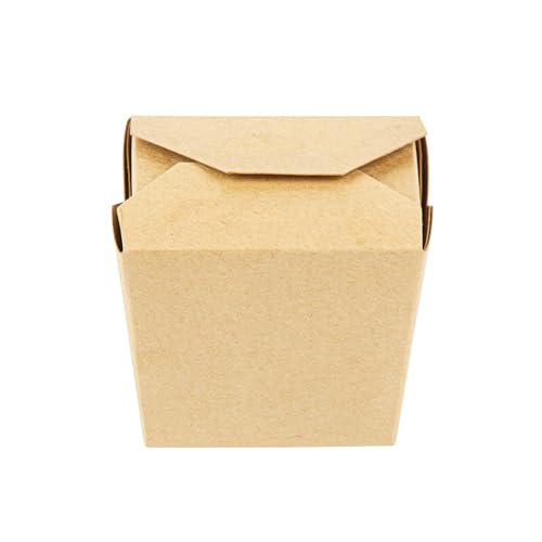 Restaurantware-Bio Tek 8 Ounce Chinese Take Out Boxes, 25 Greaseproof Food To Go Boxes - Tab-Lock, Microwavable, Kraft Paper Take Home Boxes, Disposable, For Restaurants, Catering, And Parties by Restaurantware - Used condition - Image 9