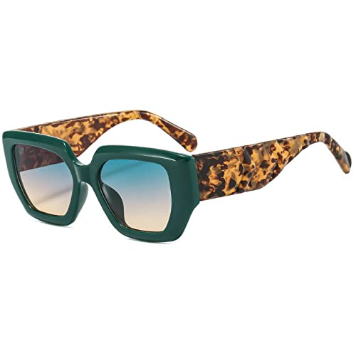 COTIA/Vintage Square Wide Leg Sunglasses Women Men Hip Hop UV400 Eyewear