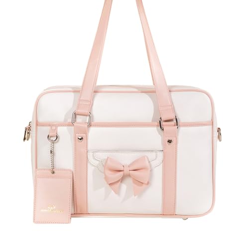 Japanese Style Lolita Handbags PU Leather Sweet Bows Large Capacity Shoulder Bag Women Fashion Crossbody Bags2