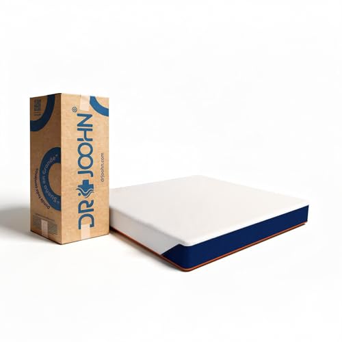 Listado de Colchones Matrimoniales Economicos - 5 favoritos. 47 DR JOOHN Colchón Matrimonial en Caja | Altura 18cm | Confort sin Resortes |Semi – Firme| Espuma de Alta Densidad | Funda Suave y Removible | 190 x 135 x 18 cm