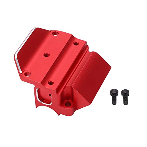 Yizisecce Karton 1/8 RC Cubierta de la caja de engranajes del automóvil, para el automóvil Typhon RC, juego de cubierta superior delantera delantera de metal, piezas de reemplazo (Rojo)