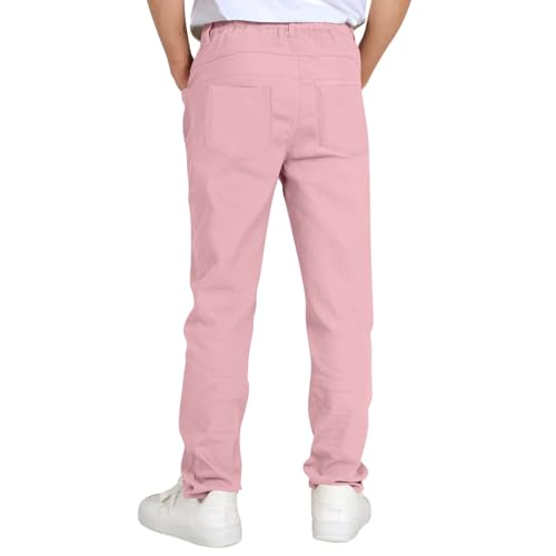 Boys Dress Pants Straight Leg Button Down Trouser Soft Stretch Lounge School Uniform Golf Pant with Pockets 5-14Years3