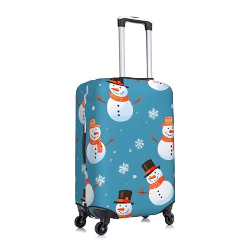 Funny Christmas Snowman Travel Luggage Cover for Suitcase Anti-Scratch Fashion Suitcase Protector Washable Elastic Baggage Covers Fits 29-32 Inch Luggage for Travel Beach Holiday2