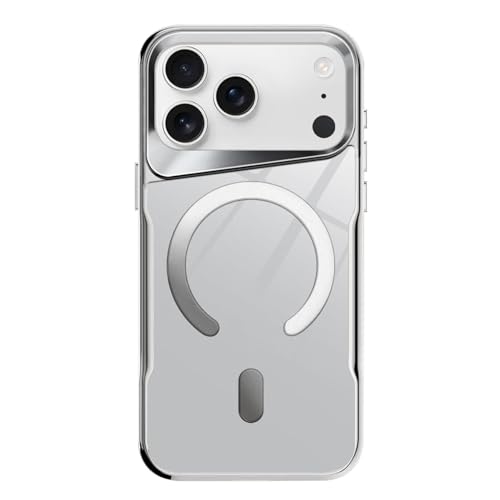 Coque iPhone 17 transparente marron avec anneau de charge magnétique