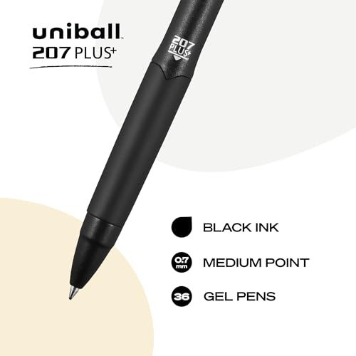 uni-ball 207PLUS+ Gel 0.7MM Negro Pack 216 miniatura 2