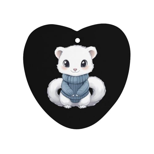 White Mink Car Air Freshener Hanging Aromatherapy Tablets for Car Accessories Love form