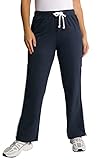 Ulla Popken Damen Joggingbroek, gekleurde pijpen, rechte trekkoord Trainingshose, Outerspace, 54/56 EU