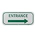 Entrance Arrow 14 x 6 Inch 40 Mil Thick Aluminum Reflective Sign UV Protected Water Proof (Right)