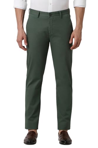 Image of Peter England Men's Regular Fit Mid Rise Pants