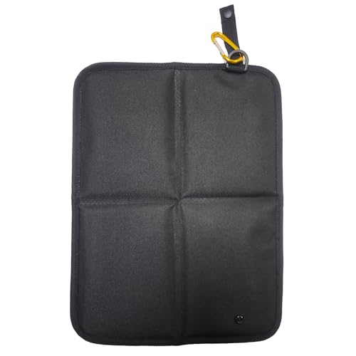 GamPark Folding Seat Cushion, 15" x 11" Waterproof Portable Camping Mat for Hiking, Backpacking & Fishing, Lightweight Moisture-Proof Outdoor Sitting Pad for Stadiums, Picnics & Bleachers - Black