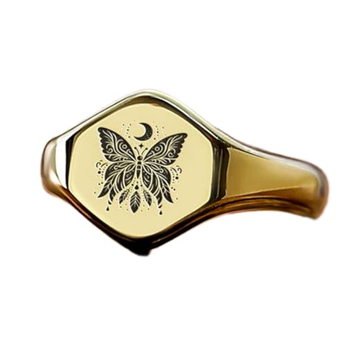 Bague lune et papillon en argent 925 pour parfaire votre look bohème