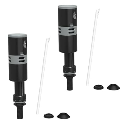 High Performance Universal Toilet Fill Valve Replacement Kit - Quiet and Fast Fill, Super Easy to Install (2-Pack)