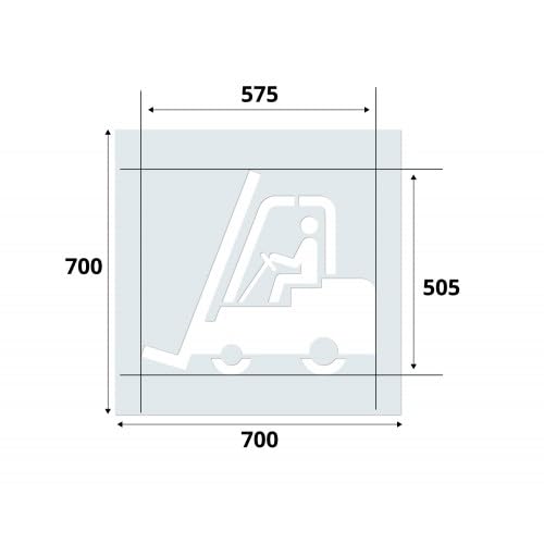 Stencil Per Segnaletica Orizzontale in Polipropilene Trasparente Spessore 0,5 mm, Materiale Riutilizzabile E Lavabile - Muletto - 700 x 700 mm