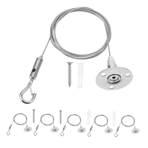 Image of Adjustable Steel Rope for Picture Frames Pcs Heavy Duty Hanging Kit Wall Mounting Hardware