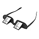 Beufee Lazy Glasses, Bettprisma-Brille, Horizontaler Spiegel, Lazy Readers-Brille, 90-Grad-Prismenbrille Zum Hinlegen, Lesen, Fernsehen, Schwarz