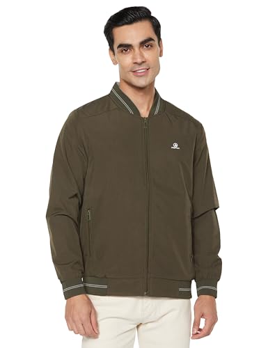 Image of Qube By Fort Collins Men's Polyester Standard Length Regular Fit Reversible Winter Jacket with Ribbed Cuffs & Hood - Warm, Stylish & Versatile