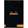 RhodiaR Premium Stapled Notepad - Lined 70 sheets - 6 x 8 1/4 - Black Cover