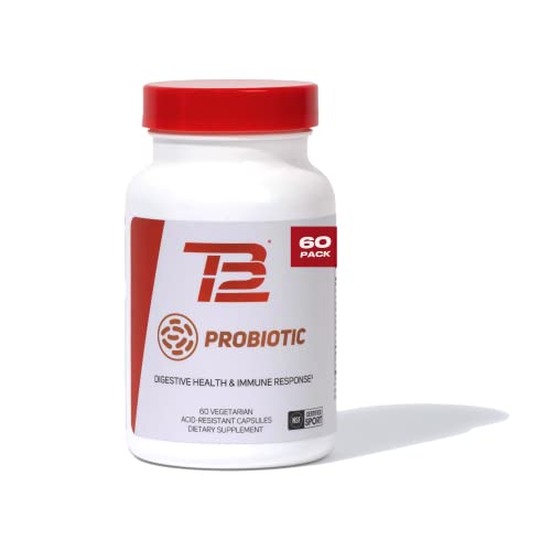 Tb12 Probiotic Supplement By Tom Brady - Improve Gut & Digestive Health, Nutrient Absorption, Immunity. Includes Prebiotics. Non Gmo, Nsf Certified, Shelf Stable Two-Month Supply (60 Capsules) #TOP28