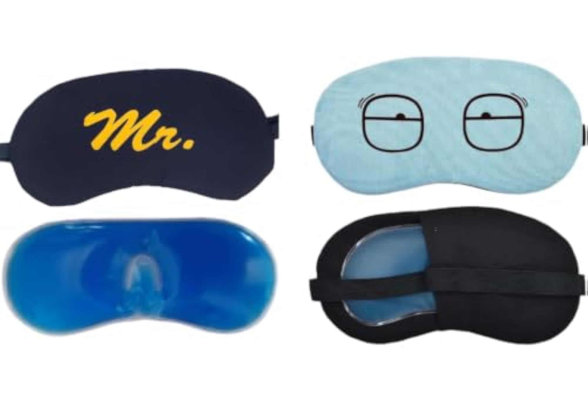 Cotton Sleep Mask with Cooling Gel Insert - Pack of 2