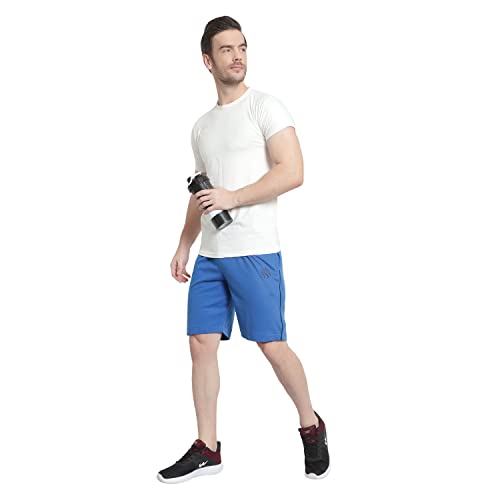 Image of DIA A DIA Men's Cotton Shorts with Zipper Pockets - Elastic Waist with Drawstring, Comfortable Casual & Gym Shorts for Men, Sizes M to 5XL (28-46 Inch Waist), Plus Sizes