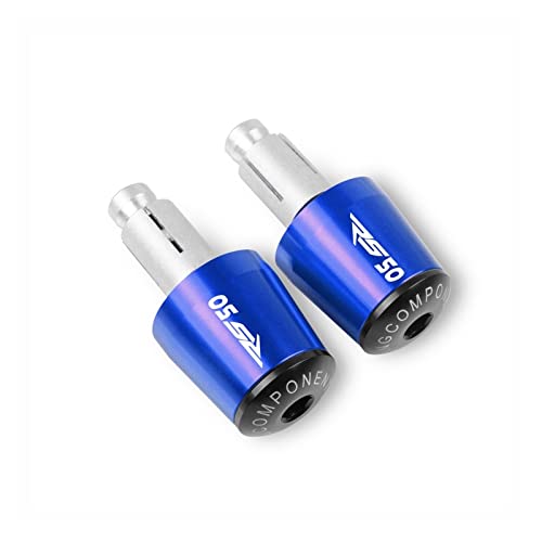Embouts de barre de guidon moto 7/8" bleu anodisé haute finition pour Aprilia RS50
