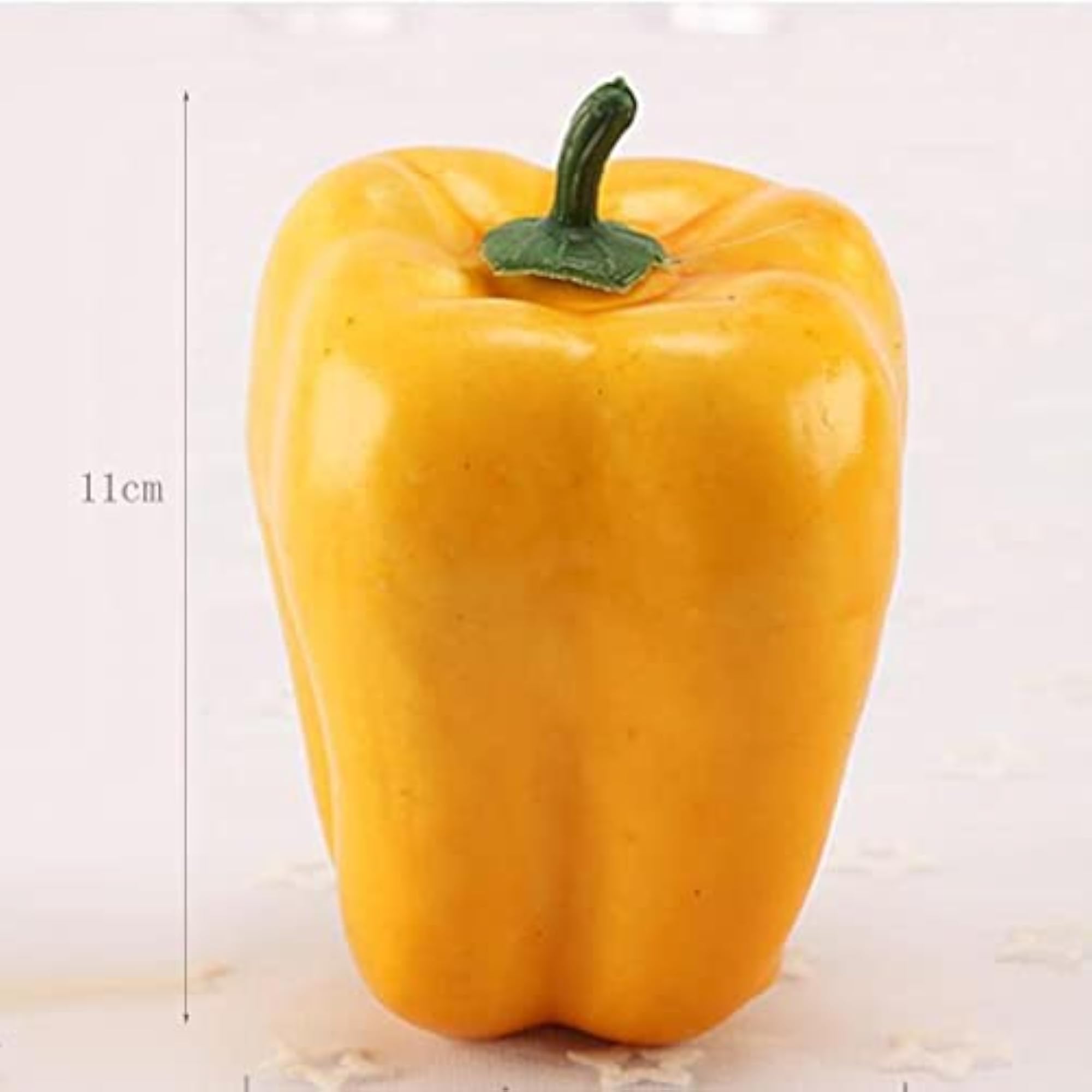 Realistic Artificial Yellow Bell Pepper Decorative Food