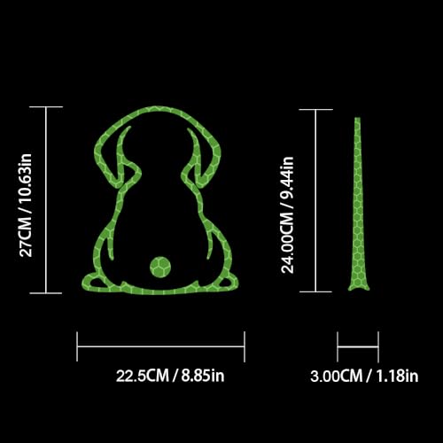 Image of Dog Decal Vinyl Sticker, Rear Wiper Decal Cute Dog Moving Tail Wiper Decals Reflective Stickers Windshield Wiper Stickers Window Wiper Decals Tags for Rear Vehicle Wipers (Fluorescent Green)