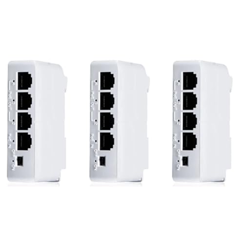 PoE Extender 1 à 3 Ports Passif Cascade IEEE802.3af 100Mbps pour Caméra IP NVR Lot de 3