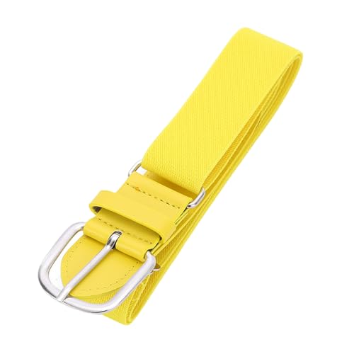 Zkydhbd - Zkydhbd Ceinture de sport réglable de 80 cm, taille de baseball, softball, tendance, élégante, pour adolescents et adultes, couleur unie pour garçons, jaune, taille unique