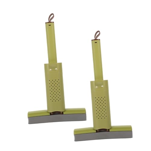 ORFOFE Mini Fregona Portátil Plegable 2 Piezas, Cabezal De Esponja Absorbente, Autoescurrible, para Limpieza De Suelos y Escritorios En Cocina y Baño, Fregona De Mano Compacta para Hogar y Oficina