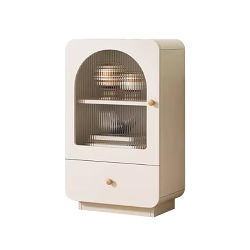 Vitrine mit Glastüren, Aufbewahrungsschrank aus Metall für Sammlerstücke, Büro und Wohnzimmer, stilvolle Vitrinen für Küche und Heimdekoration