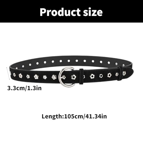 Elegant Thin Belt Star Stylish Hole Shape Waistband Durability Leather Belt For Casual Occasion3