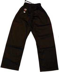 Pantalon de karaté noir Playwell coton contre les déchirures et frottements