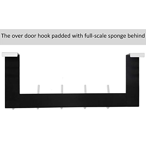 WEBI Over The Door Hook,Over Door Hanger Coat Rack Over The Door Towel Rack,Towel Hanger,6 Hooks for Hanging Clothes,Hats,Bathroom,White - Image 4