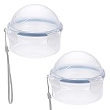 JUXYES Small Fruit and Vegetable Storage Containers With Lid, Plastic Onion Storage Keeper Containers for Fridge, Portable Fruit And Vegetable Savers Storage Containers for Onion Tomato Lemon Apple
