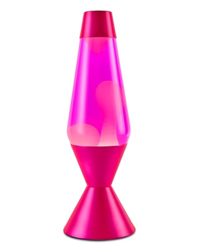 Image of Spencer Gifts Lava Lamp - 16.3 inch Pink Bubblegum Pop Lava Lamp - The Original Motion Lamp - White Wax and Pink Liquid with Hot Pink Base Exclusive