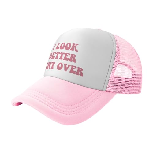 Image of You Find It Offensive? I Find It Funny Trucker Hats for Women Pink Men Funny Slogan Pink Hats for Men