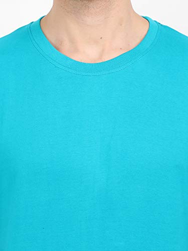 Image of FLEXIMAA Men's Cotton Round Neck Plain Half Sleeve T-Shirt