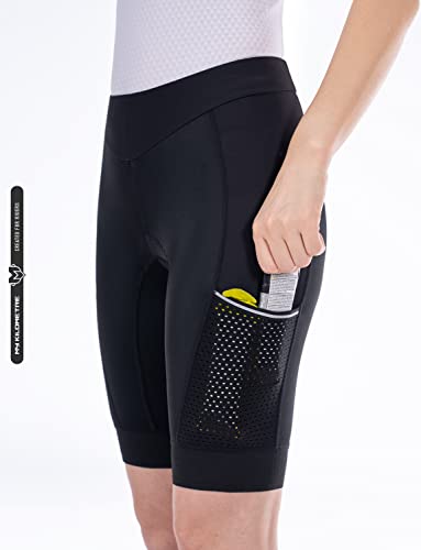 MY KILOMETRE Womens Triathlon Shorts 8” Inseam Tri Shorts with Side Pockets Adjustable Drawstring4