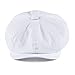 BRU-URB Newsboy Cap Men Women Twill Cotton Eight Panel Casual Bucket Hat Retro Big Large Berets Hat White