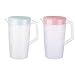 UPKOCH 2 Pezzi Brocca con Coperchio Grande brocca in plastica brocca Acqua, Ideale per succhi di Frutta, Bevande, tè, bollitore 2000ml (Rosa Blu)