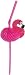 Party Partners Design Pink Flamingo Decorative Cocktail Drinking Straws, Pink, 12 Count